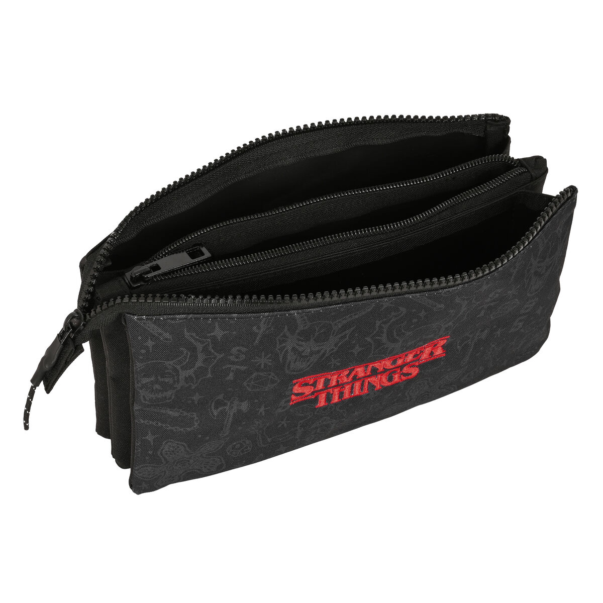 Dobbelbag Stranger Things Svart 22 x 12 x 3 cm